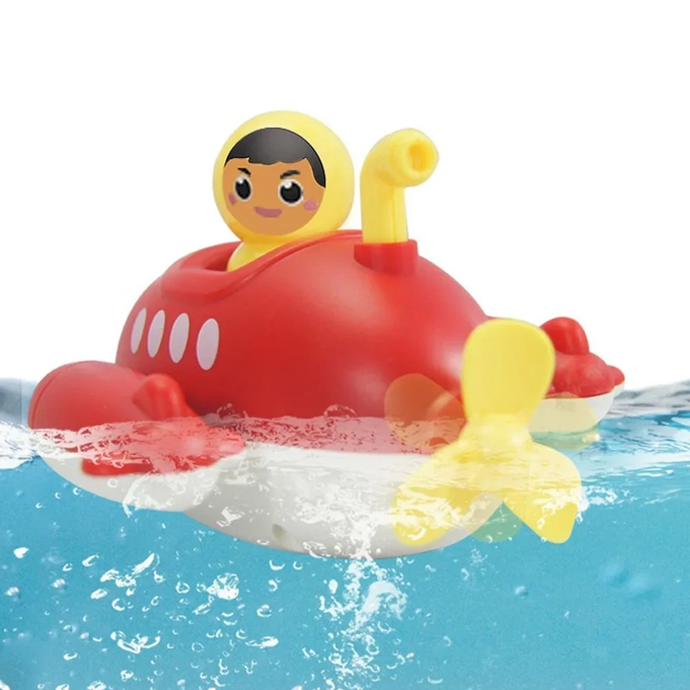 Brinquedos de banho do bebê para crianças, Submarine Wind Up Toy Barco Navio Mecânico, Brinquedos de água, Piscina, Jogo de praia, Brinquedos para crianças, Presente infantil