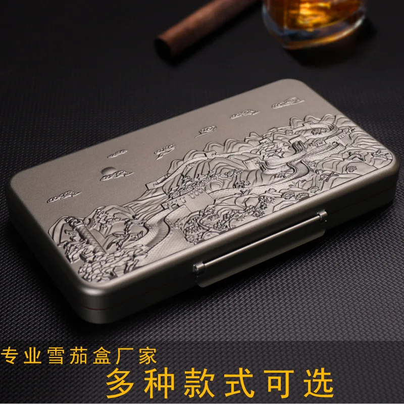 Portable Cigar Box Outdoor Travel PortableCNCAluminum Alloy Storage Box5Only Cigar Box Can Be Ordered10Support