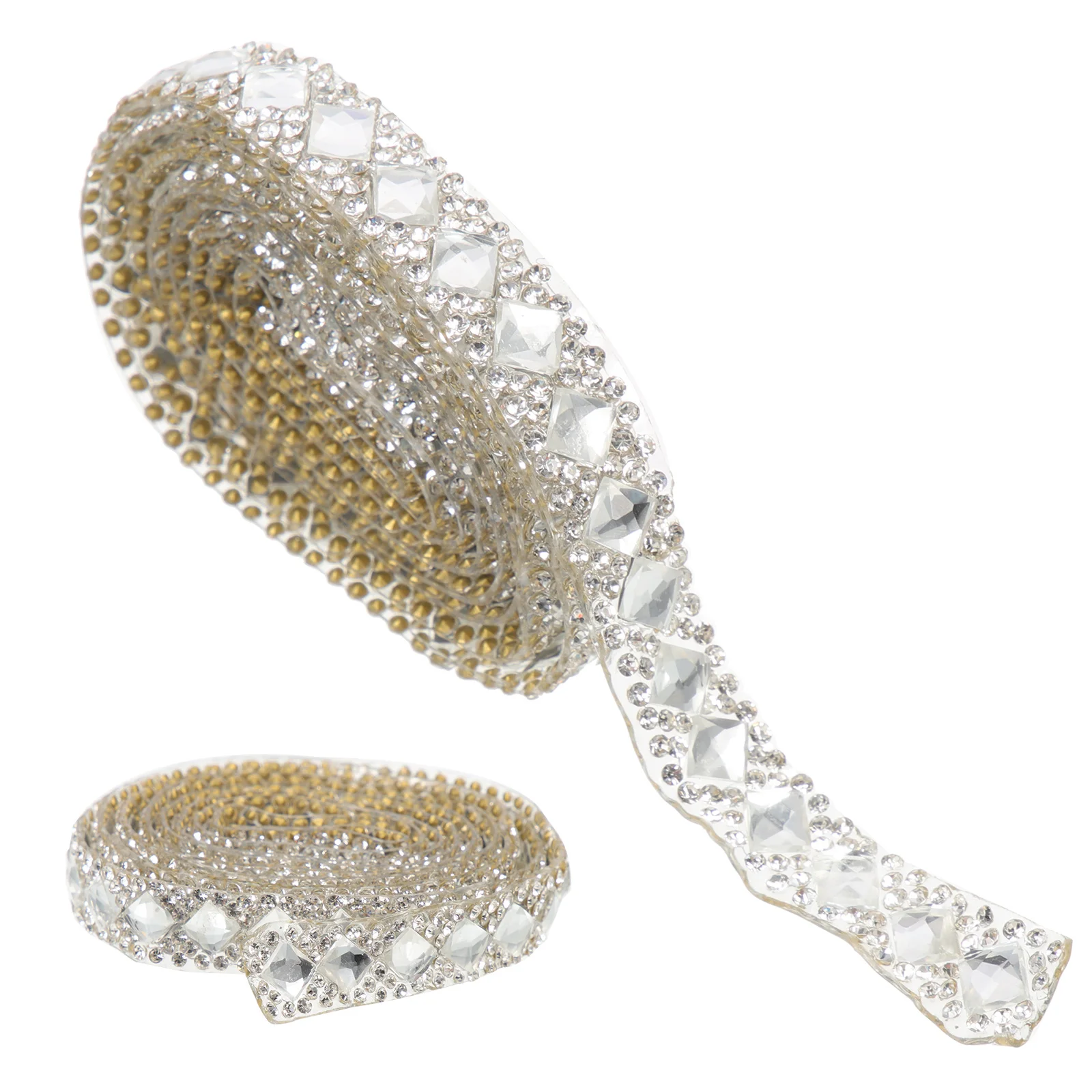 

1 Roll Self Adhesive Rhinestone Ribbon Hot Melt Bling Craft Trim DIY Clothing Decoration Delicate Cuttable Costume Accessories