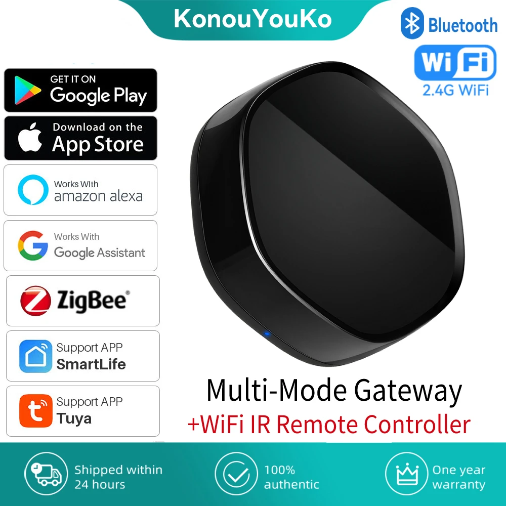 Tuya vida inteligente zigbee 3.0 multi-modo gateway hub ble malha wifi ir controle remoto sem fio de voz para alexa google casa inteligente