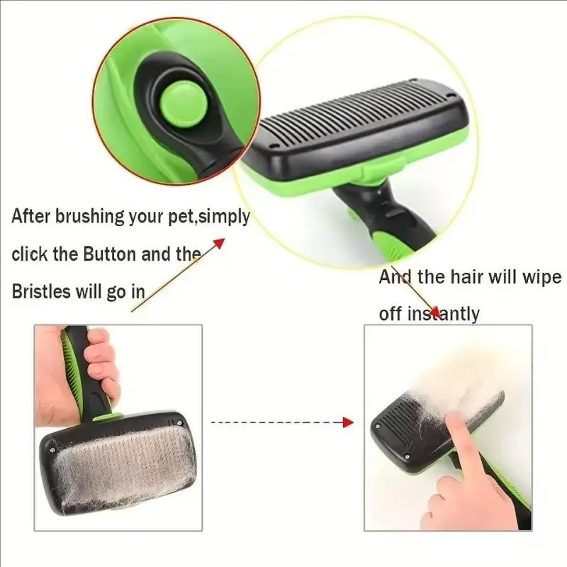 Pet Grooming Tool Sself Cleaning Shedding Comb Pet Hair Removal Brush Dog And Cat Comb Removes Hairs Remover Deshedding Tool