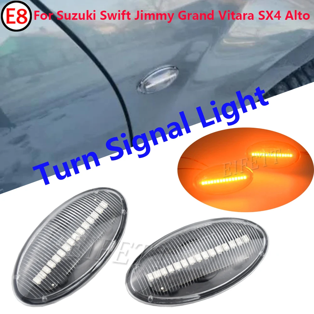 LED Flowing Turn Signal Side Marker Light For Fiat Sedici 2005-2012 For Suzuki SX4 S-Cross GL 2013-2020 For Swift Jimmy Vitara