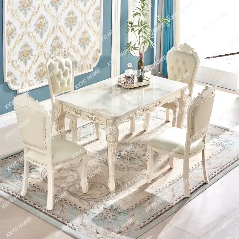 XXstyle dining table and chair combination solid wood, economical modern simple household small apartment