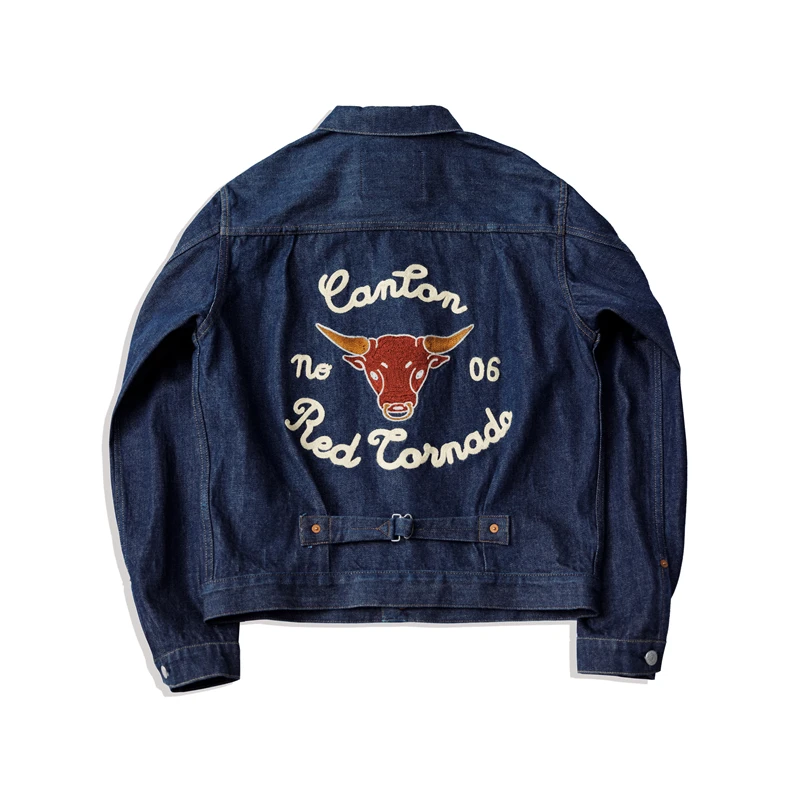 Red Tornado NOIR Collection Ox-Head Embroidery Type 1 Denim Jacket Indigo 506XX