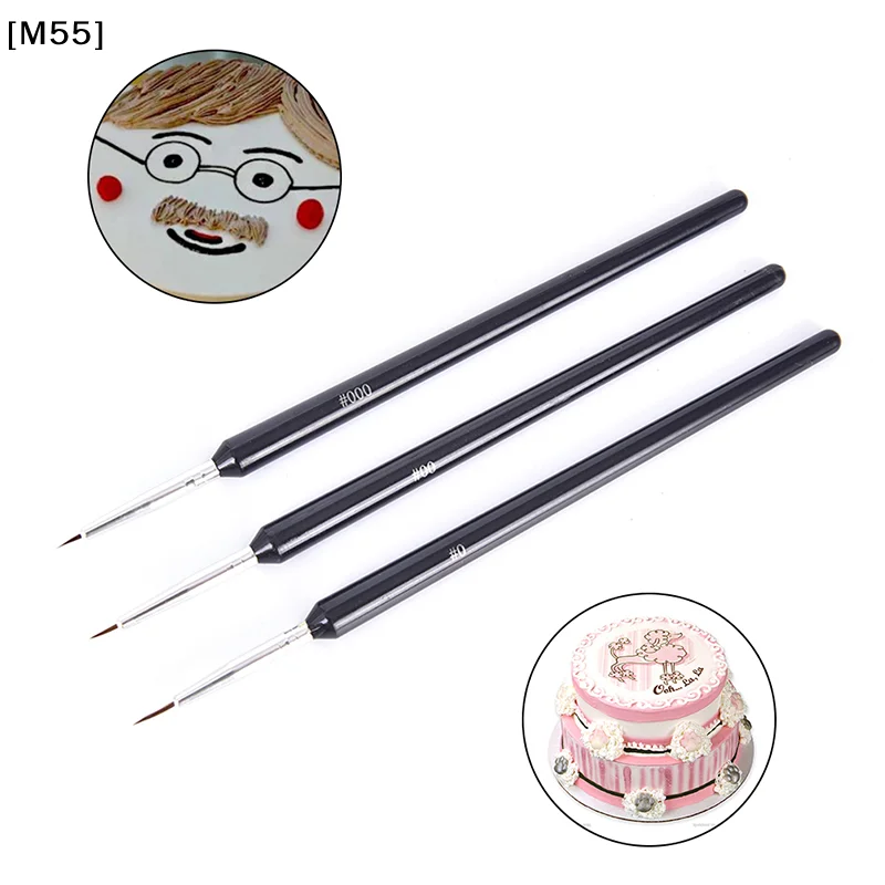 3pcs Cake Icing Decorating Painting Brush Fondant Dusting Sugarcraft DIY Tool[M55][M55]
