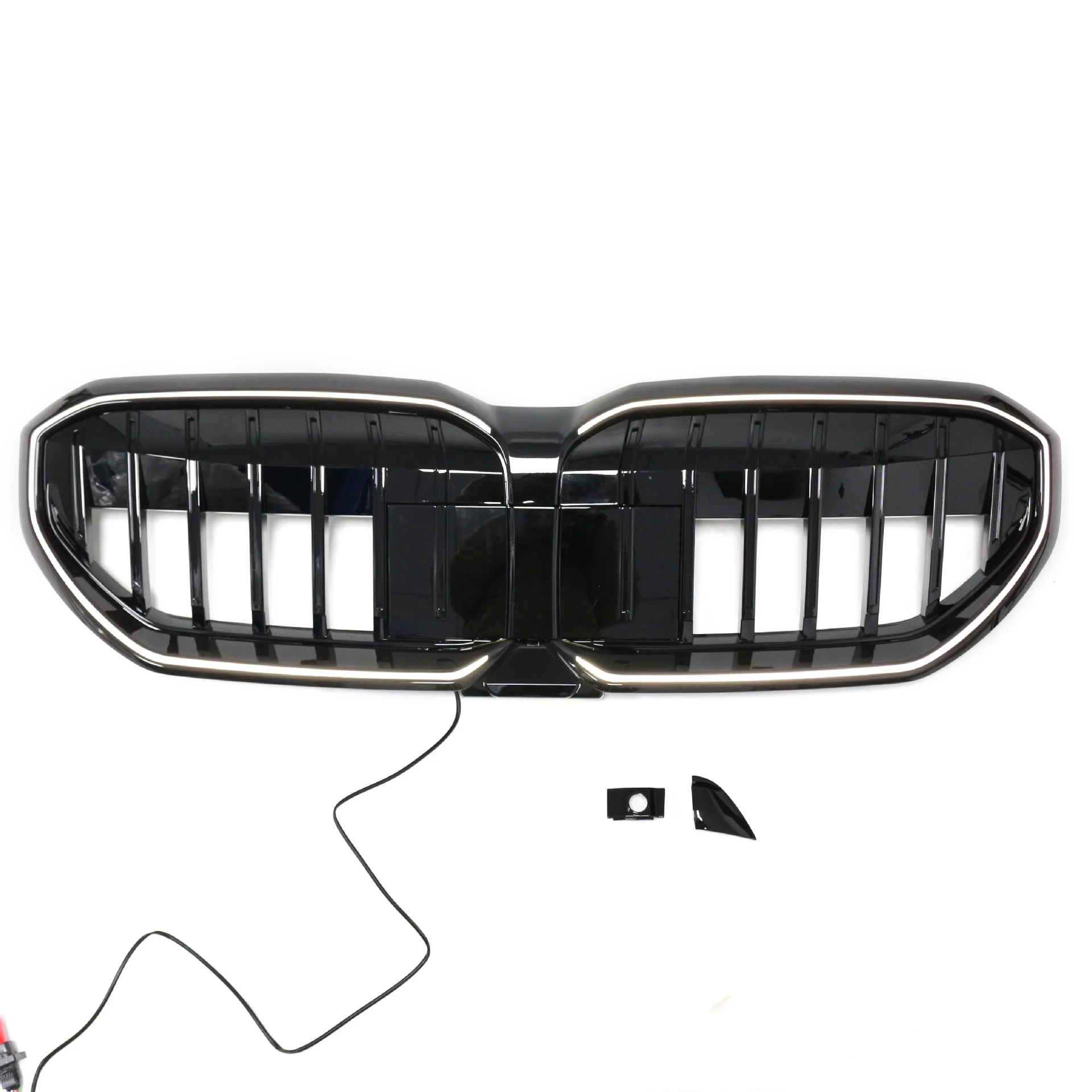 

LED Car Grill for 5 Series G60 ABS Front Grille Single Line Glossy Black Design Auto Body Parts for G60 LED Grill