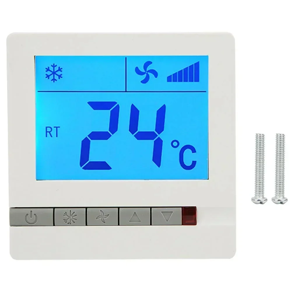 

LCD Digital Non-Programmable Thermostat Large Blue Backlight Screen Precise Temperature Control AC220V Digital Thermostat