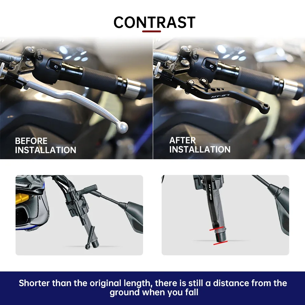 2022 kurzer brems kupplungs hebel für yamaha mt07 mt09 2013-2023 MT-07/tracer MT-09 sp motorrad zubehör griffe hebel mt 07 09