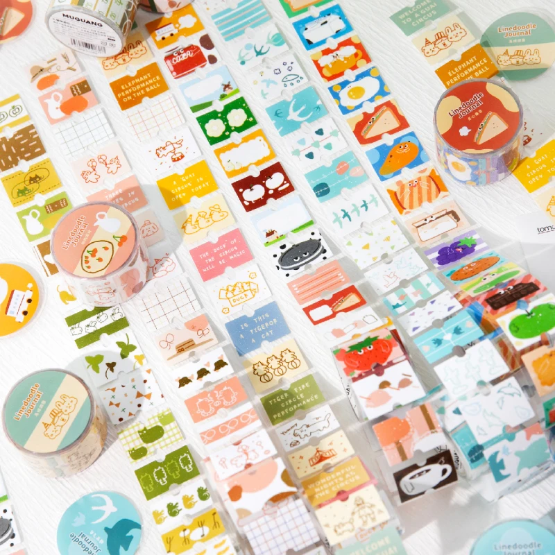 Journal GO 3x200cm Cute Daily Life Tape Decor Junk Journal DIY Scrapbooking School Supplies Collage Stationery Masking Tape