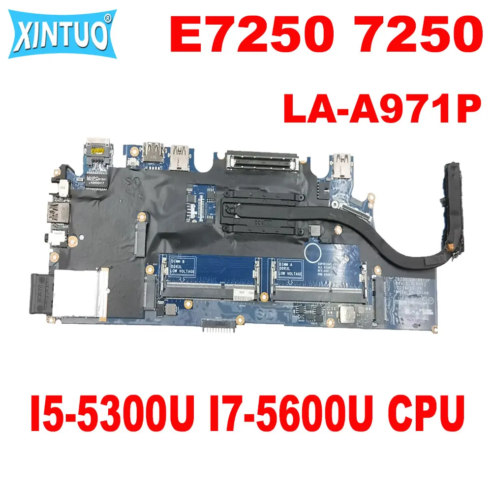 ZBZ00 LA-A971P Mainboard for DELL Latitude E7250 7250 laptop motherboard with I5-5300U I7-5600U CPU DDR3 100% tested working