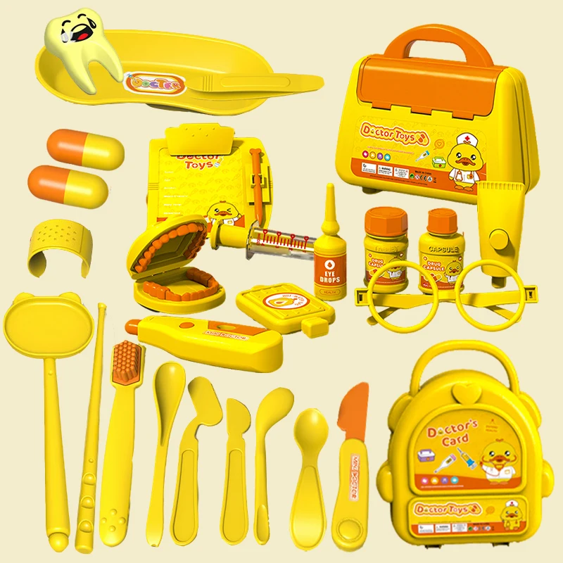 Spielhaus für Kinder, Spielzeugset für kleine Arzt, Stethoskop für Männer und Frauen, medizinisches Set, Stethoskop für Zahnarzt und Krankenschwestern, Geschenk
