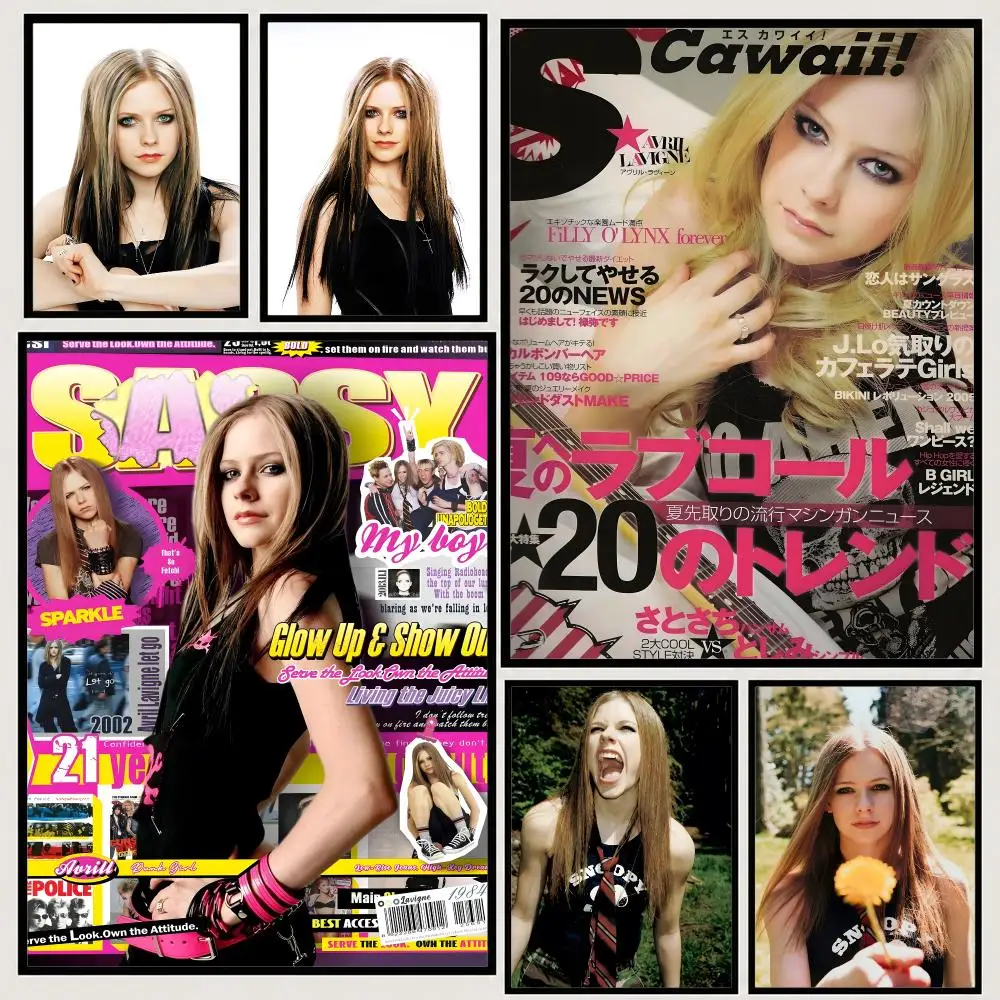 Singer Avril Lavigne Poster High-definition  stickers, suitable for bedroom, living room, home decoration
