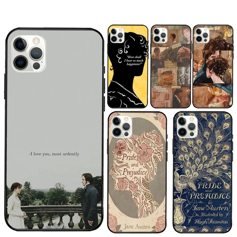 Image of Pride And Prejudice Jane Austen Phone Case For iPhone 16 15 Pro Max 11 12 13 Mini 14 Pro Max XR 15 16 Plus 16e Cover Coque