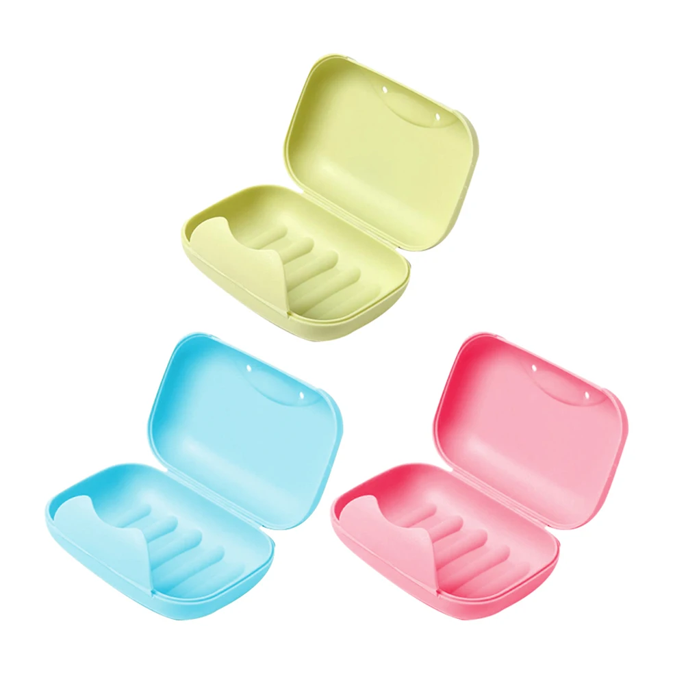 

4 Pcs Soap Case Waterproof Box Dish Holder Bathroom Accessories Storage Rack Tray
