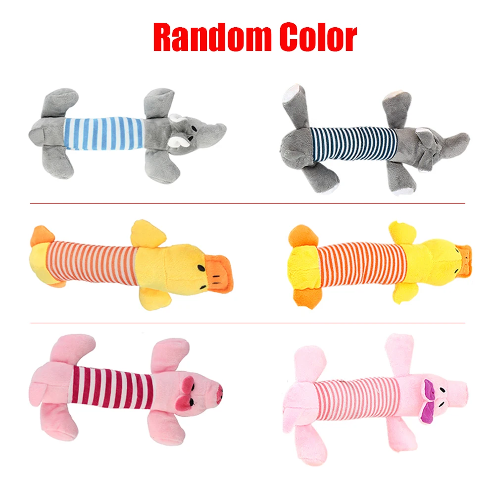 Elephant Duck Pig Squeak Chew Sound Dolls Fit for All Pets Popular Pet Funny Plush Toys Dog Cat Fleece Toys