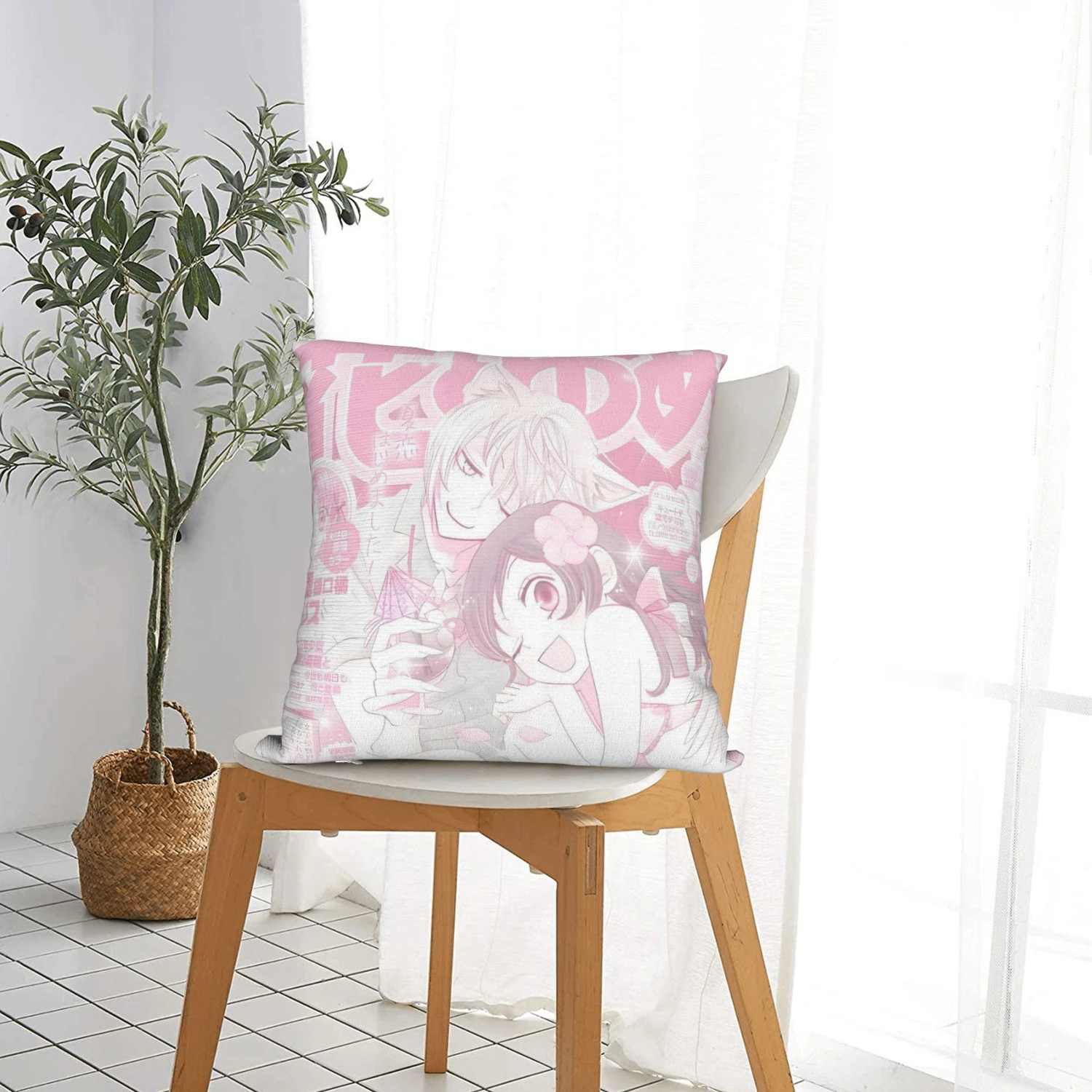 Romantic Tomoe And Nanami Cartoon Pattern Pillowcase Household Decor Present For Manga Lovers Decorative Cushion Pillowcase