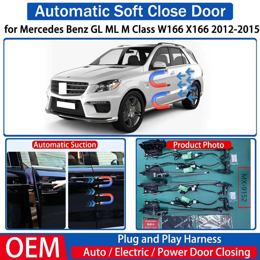 

for Mercedes Benz GL ML M Class W166 X166 2012-2015 Car Automatic Soft Close Door Electric Suction Kit Auto Power Closing System