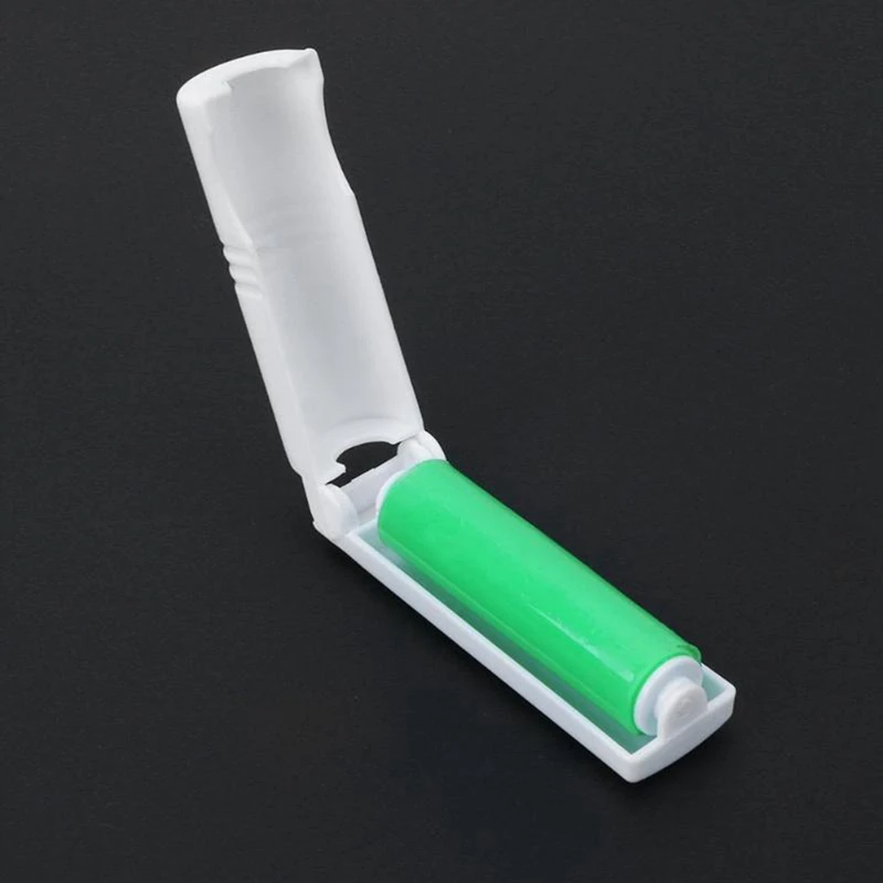 1 Pcs Folding Portable Roller Brush Cleaner Home Green With Travel Mirror-Including Suction Cup