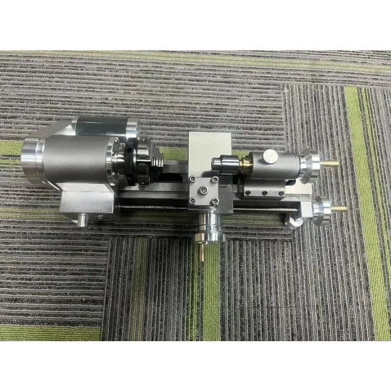 Compact Micro Metal Lathe 100W, Precise Wood Turning Bead Machine for Watchmaking & Model DIY
