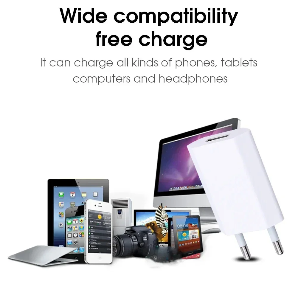 1-10PCS 5V/1A USB Travel Charger EU Plug Power Home Wall Adapter Mobile Phone Charger Power Adapter For iPhone Samsung Xiaomi 14 image 5