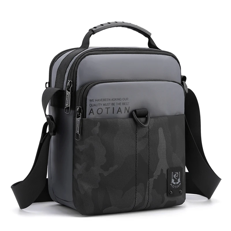 AOTIAN marka męska torba na ramię multi-pocket męska torba Crossbody chłopcy torba biznes mężczyzna kamuflaż tote torebki