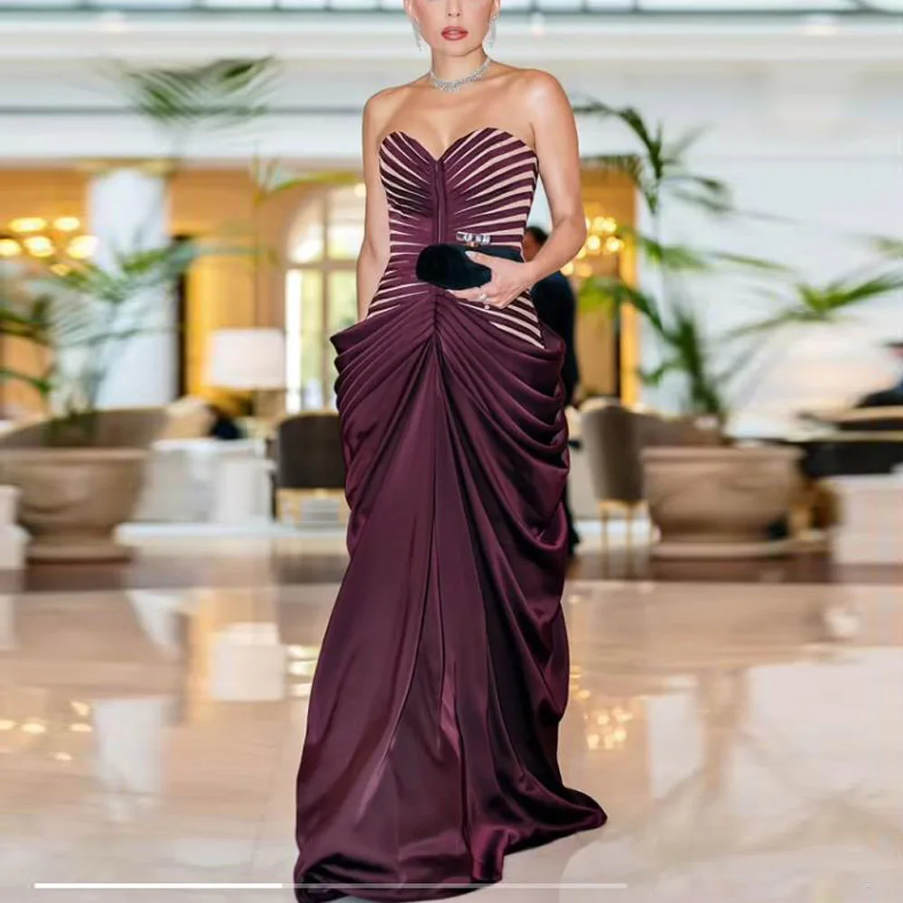Customized Modest Corset Draped Evening Dress Sweetheart Dropped Mermaid vestidos de gala 2026 Fishtail Banquet Evening Gown