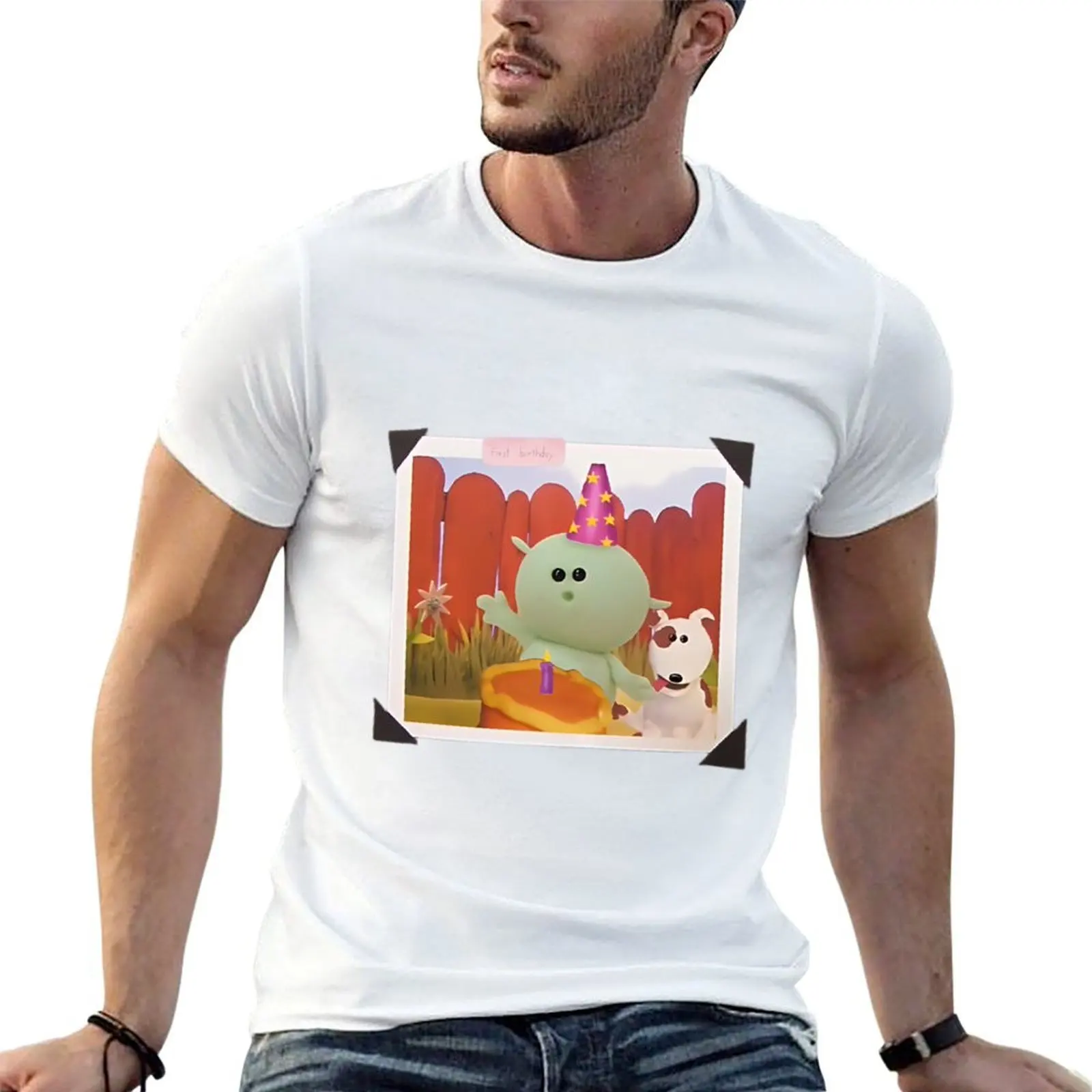 

Nanalan Mona and Russer First Birthday T-Shirt t shirt for man essential t shirt cotton tshirt 100% T-shirt