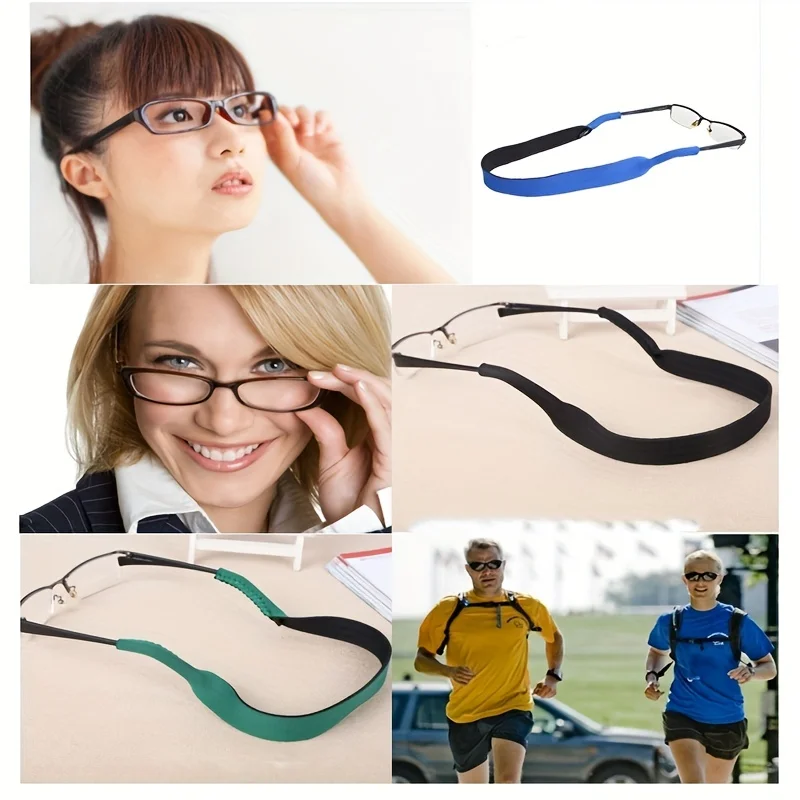 1 Pc Soft Sports Glasses Strap Holder,Anit Slip Glasses Cord Rope, Adjustable Stretchy glasses Chain Lanyard Glasses Retainer