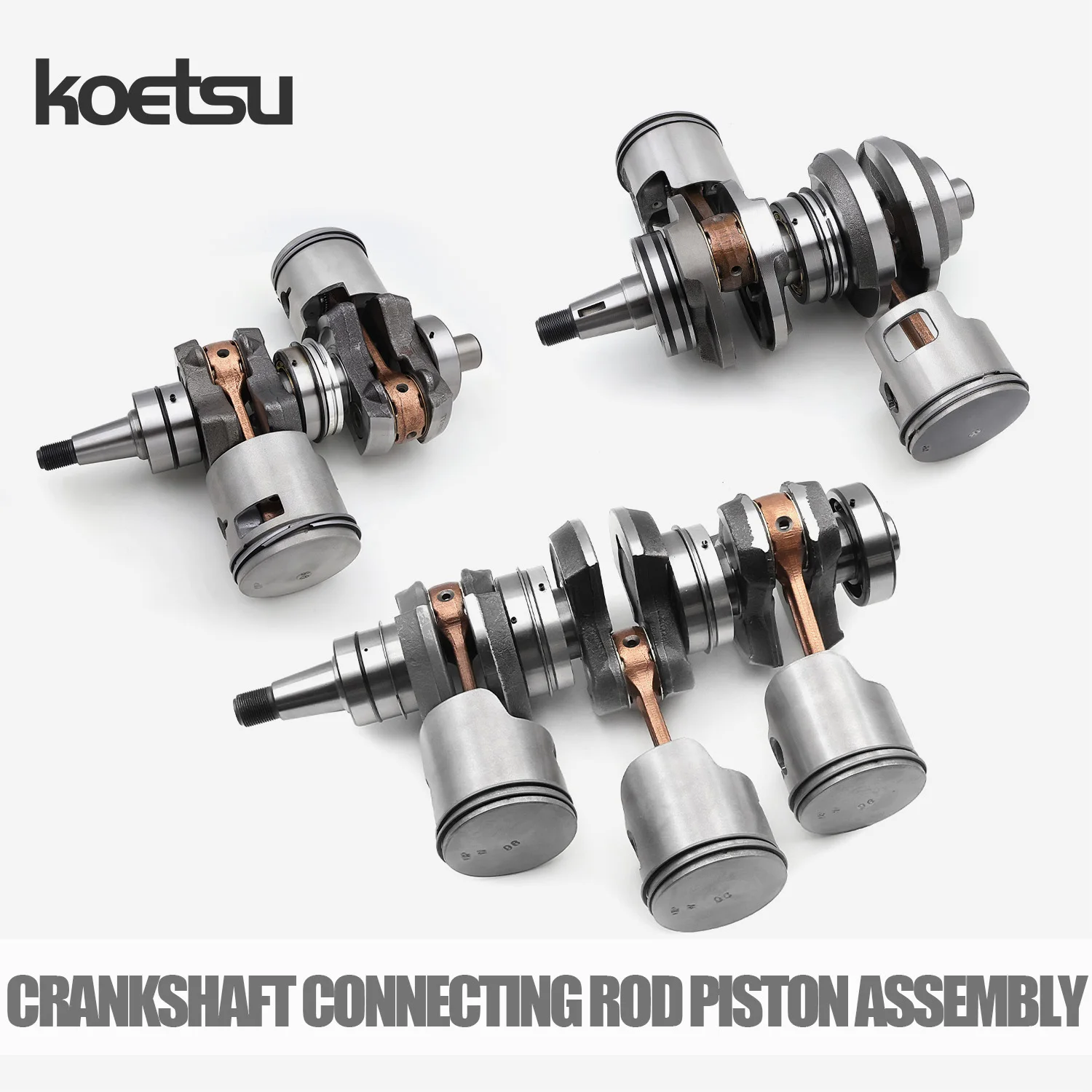 KOETSU Crankshaft Connecting Rod Piston Assembly Suitable for Yamaha Two-stroke Engines 63V-11400-01 6B4-11400-00 66T-11400-01