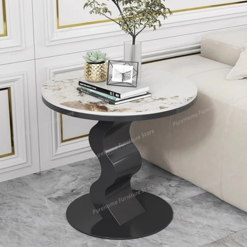 High Design Coffee Tables Luxury Moving Metal Iron Modern Round Standing Small Table Italian Mesa Auxiliar Trendy Furniture