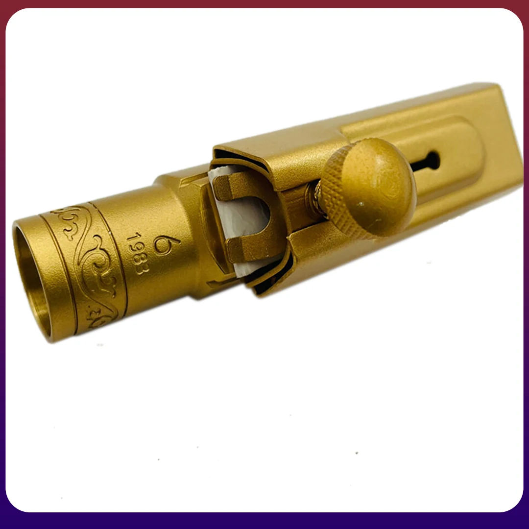 Boquilla de Metal para saxofón Alto Soprano Tenor profesional, piezas de boca de saxofón chapadas en oro, accesorios de tamaño 5, 6, 7