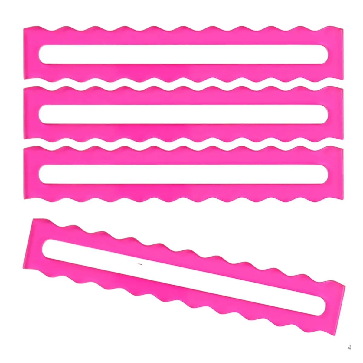【STABLE QUALITY】4 Pack Mahjong Guide Line Finder Acrylic Bright Scalloped Mahjong Rules Helper,Beginner Mah-Jongg Rules Reader,