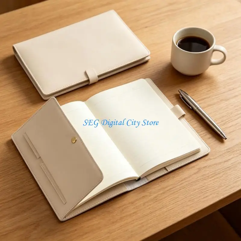 U75B Triple-Fold Notebook Case Waterproof PU Leather Journal Cover with Card Pockets