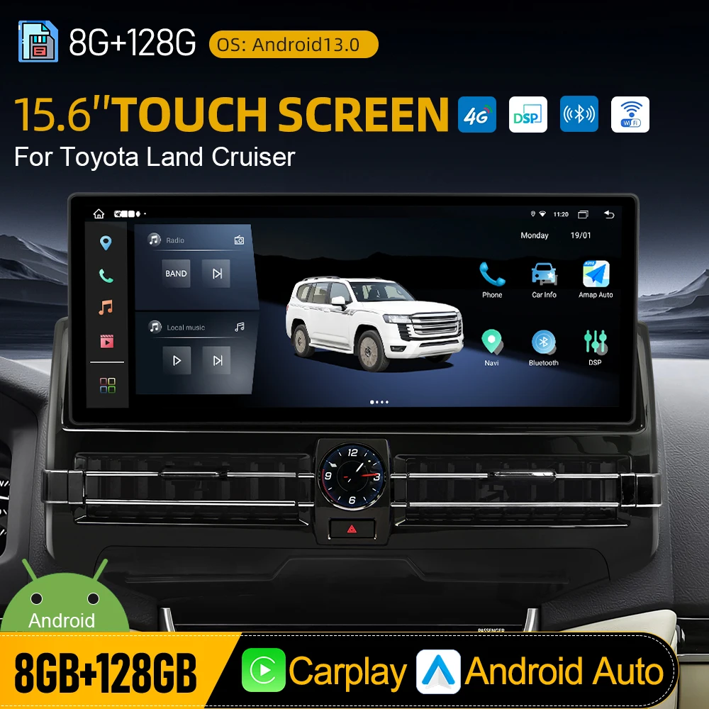 

Сенсорный автомобильный радиоприемник для Toyota Land Cruiser 2007-2020, Android GPS, автомобильная мультимедийная система, автомагнитола, стерео-ресивер, головное устройство
