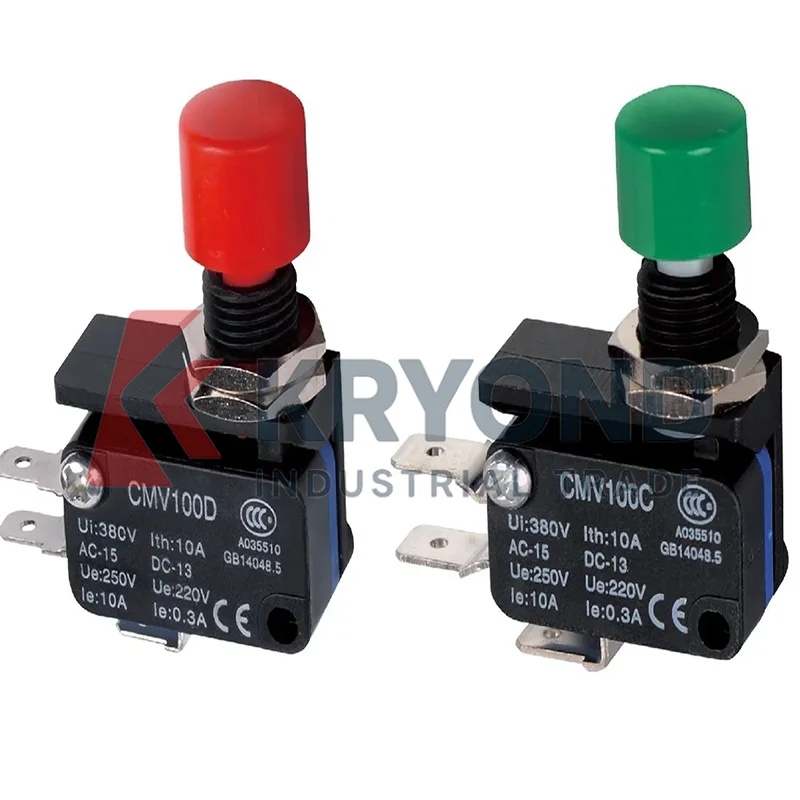 CNTD Button with Small Micro Switch CSAQ-D Normally Open and Closed Small Limit Device Green Red Micro 3-pin Original Product