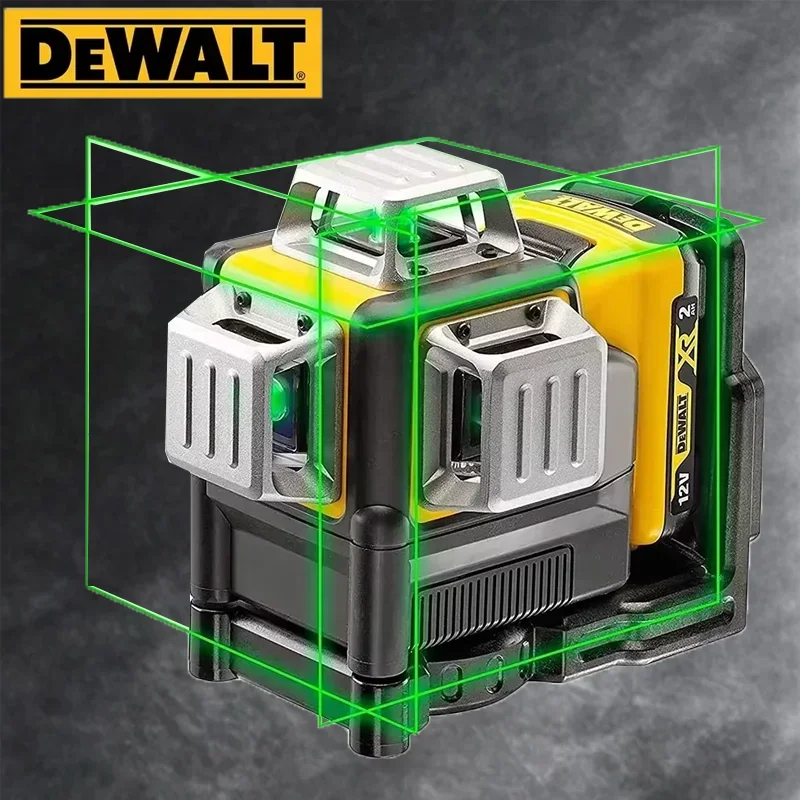 2024 Dewalt DW089LG 3 lati * 360 12 linee Livello laser Orizzontale Strumento di luce verde Misuratore di grado esterno Verticale 12V Batteria