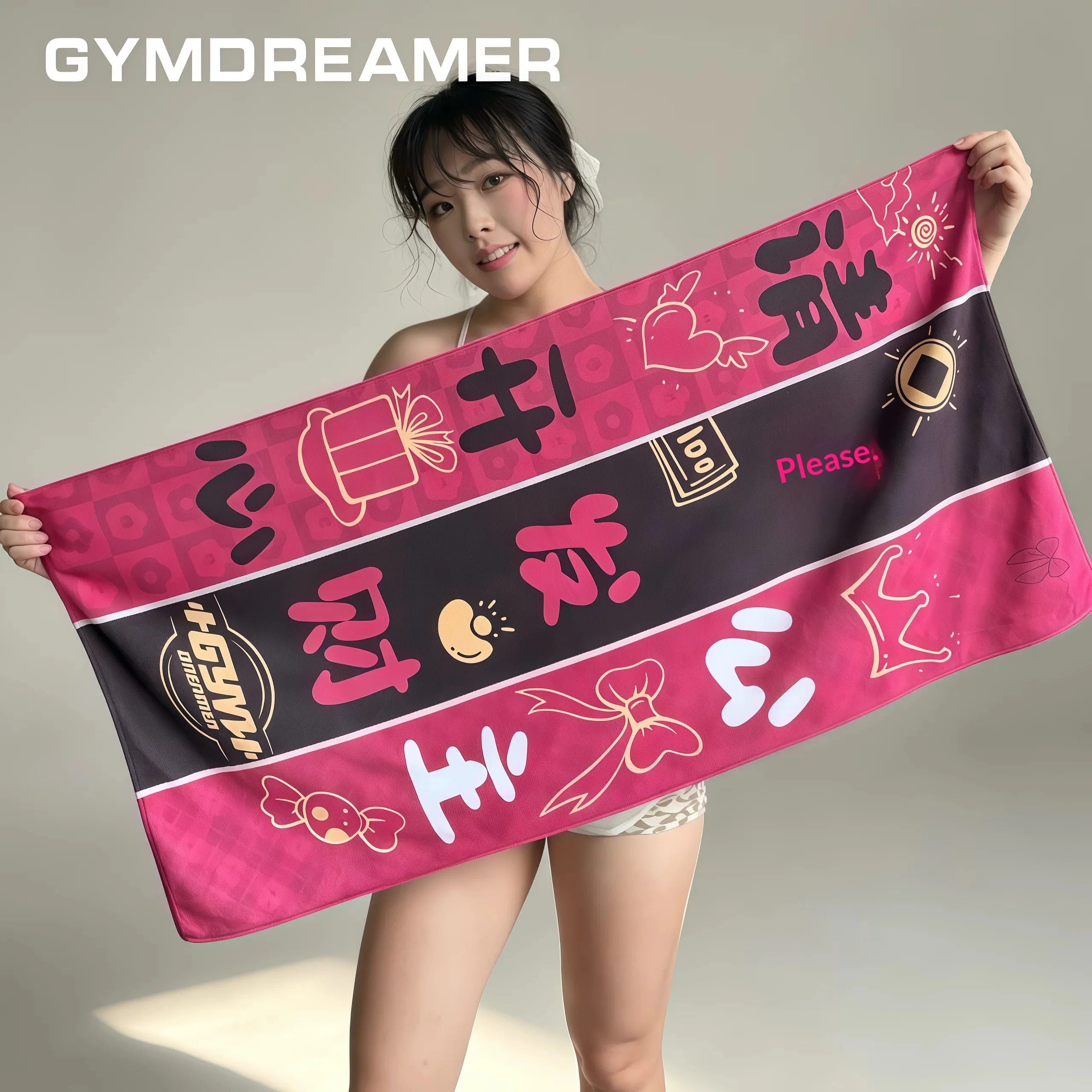 GYMDREAMER Fitness Sweat Absorbing Princess Happy Women's Quick-drying Non-slip Running Sweat Wipe Yoga Scarf