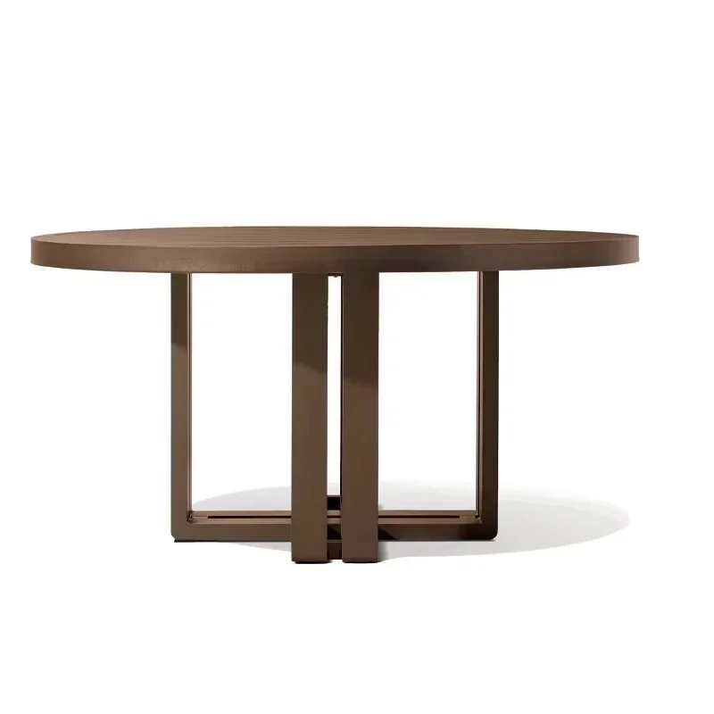 Modern design waterproof and rust-proof aluminum, courtyard furniture, garden set, restaurant outdoor round dining table
