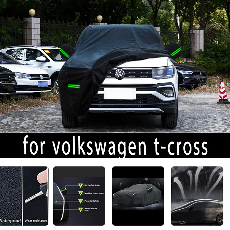 For Volkswagen T-Cross Protection Full Car Covers Snow Cover Sunshade Waterproof Dustproof Exterior Car accessories