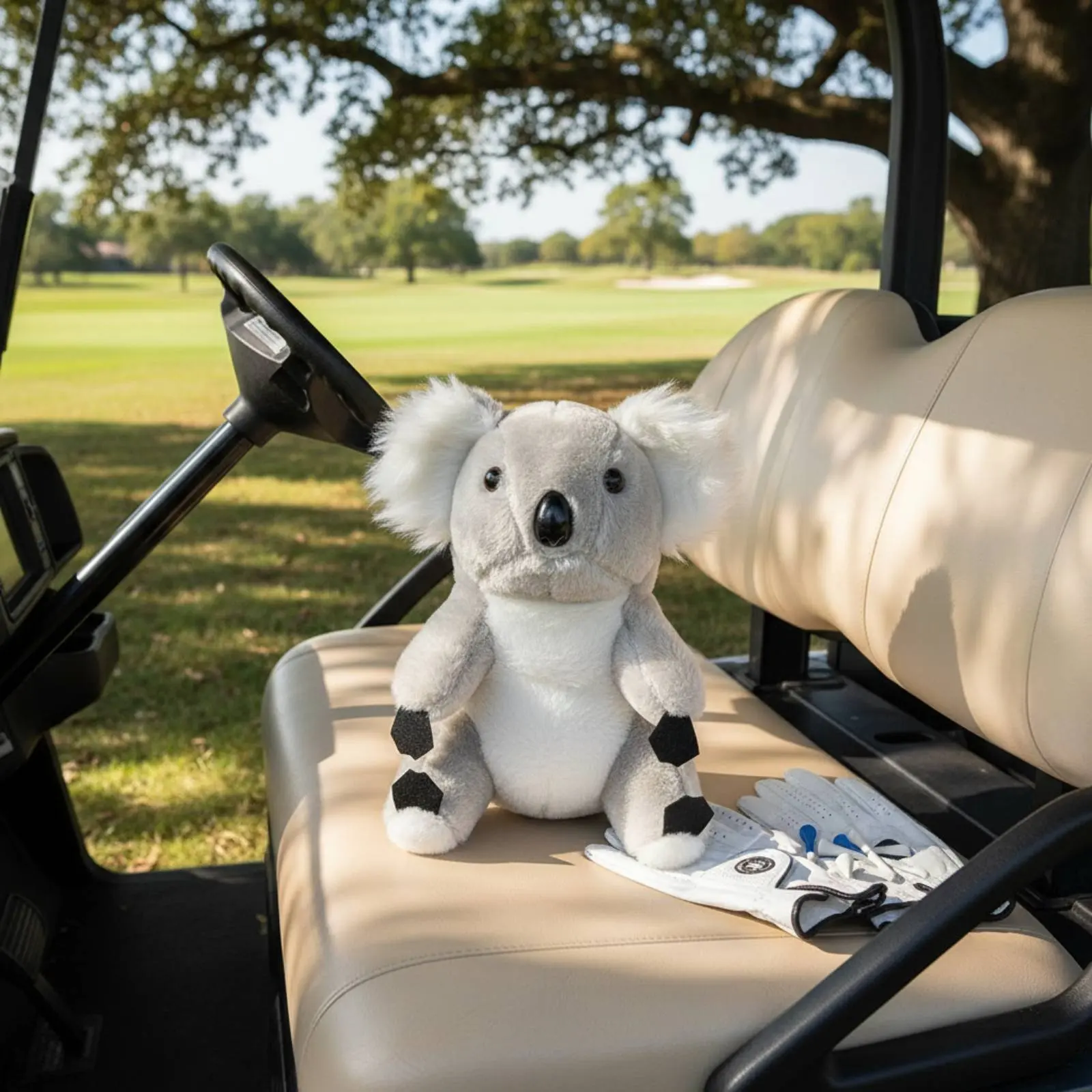 

Серый чехол для клюшек Koala Club, подходит для клюшек 460cc, мягкий чехол для клюшек Koala Sport, устойчивый к разрывам, забавный чехол для драйвера