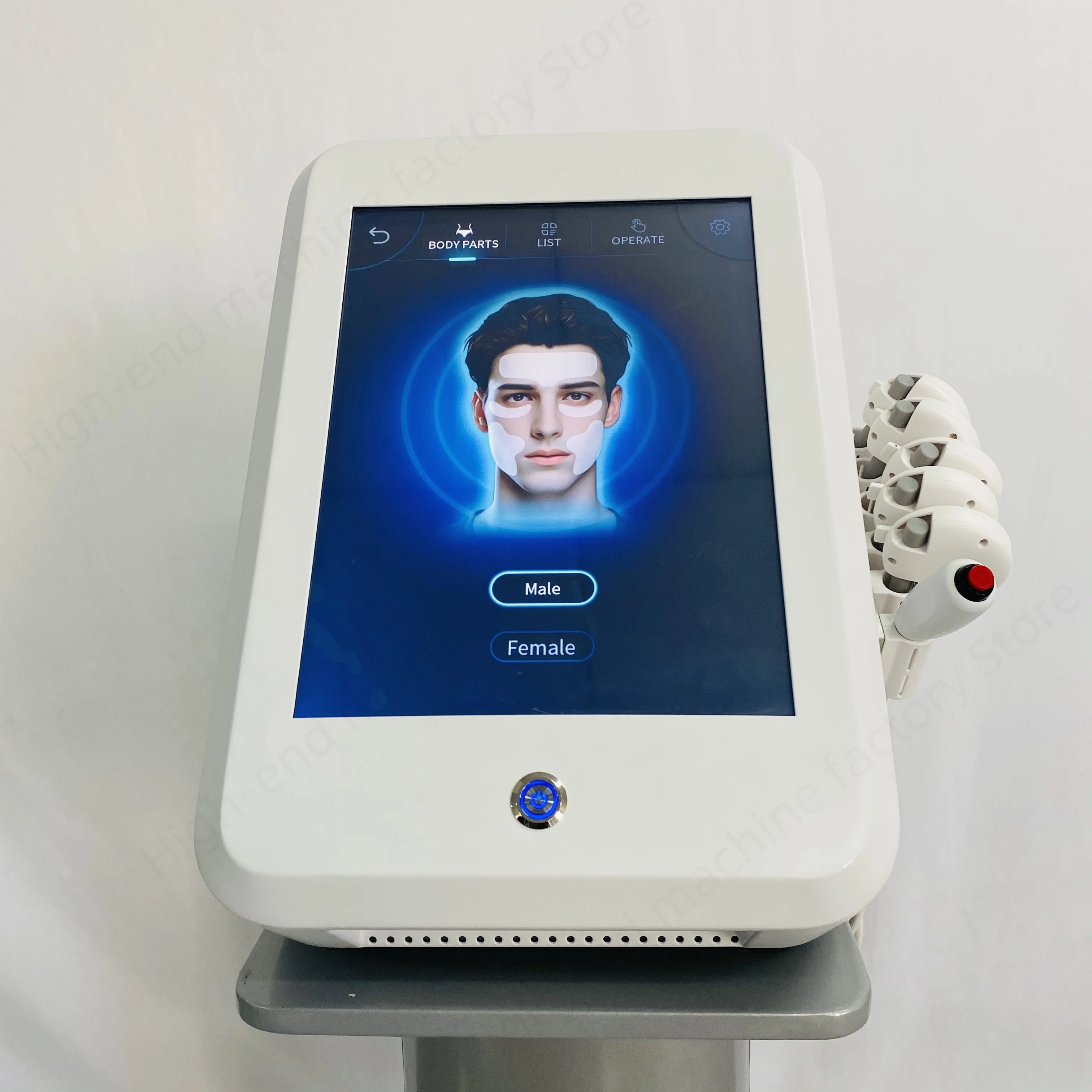 NEW Ems RF Facial Electrostimulation Face Lifting Machine 6 Handles Sculpt Face Pads Massager Device Anti Aging Wrinkles Removal