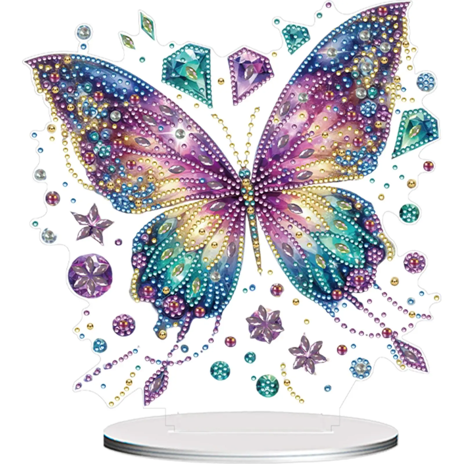 

Sea & Land Animals DIY 2D Flat Acrylic 5D DIY Diamond Art Tabletop Decorations Single Side 24x22cm for Adults Home Decor