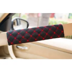 Juste de ceinture de sécurité de voiture en peluche pour enfants et adultes, coussin lancé, universel, PU, accessoires d'intérieur, 1 pièce