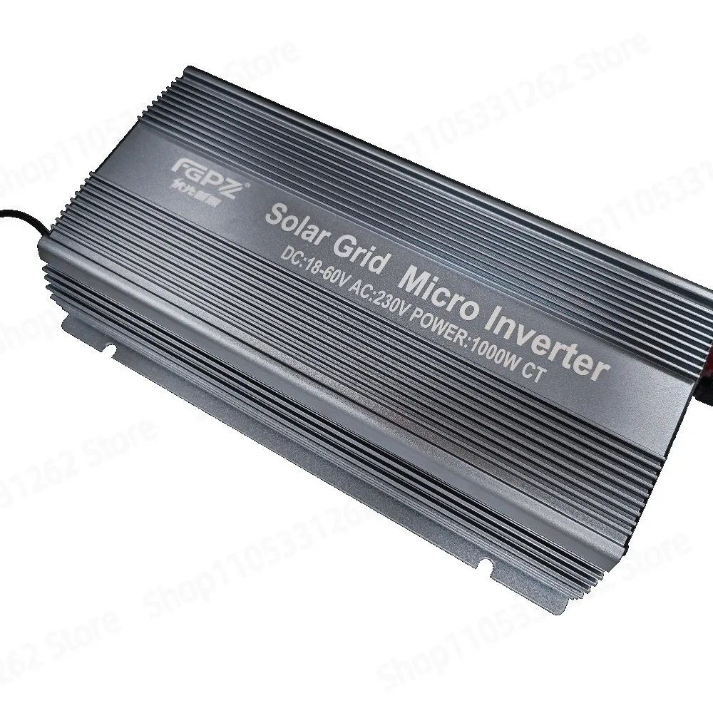 Fan‑cooled 1000W Solar Grid‑tie Anti Reverse Micro Inverter Connectable To Controller With Battery Support