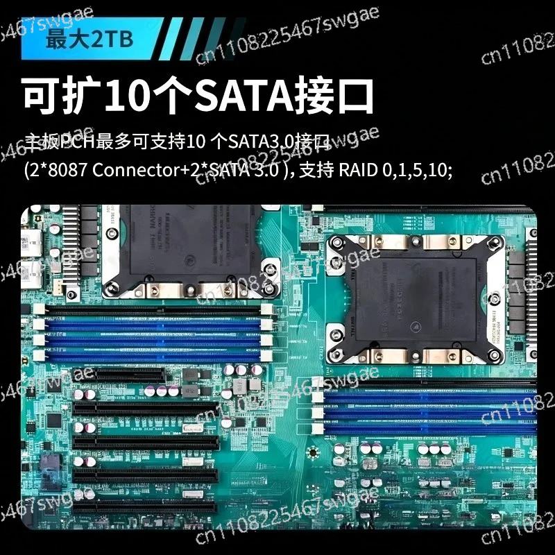 LGA3647 4 GPU Slots X11DPG-QT MotherboardDual Socket Server