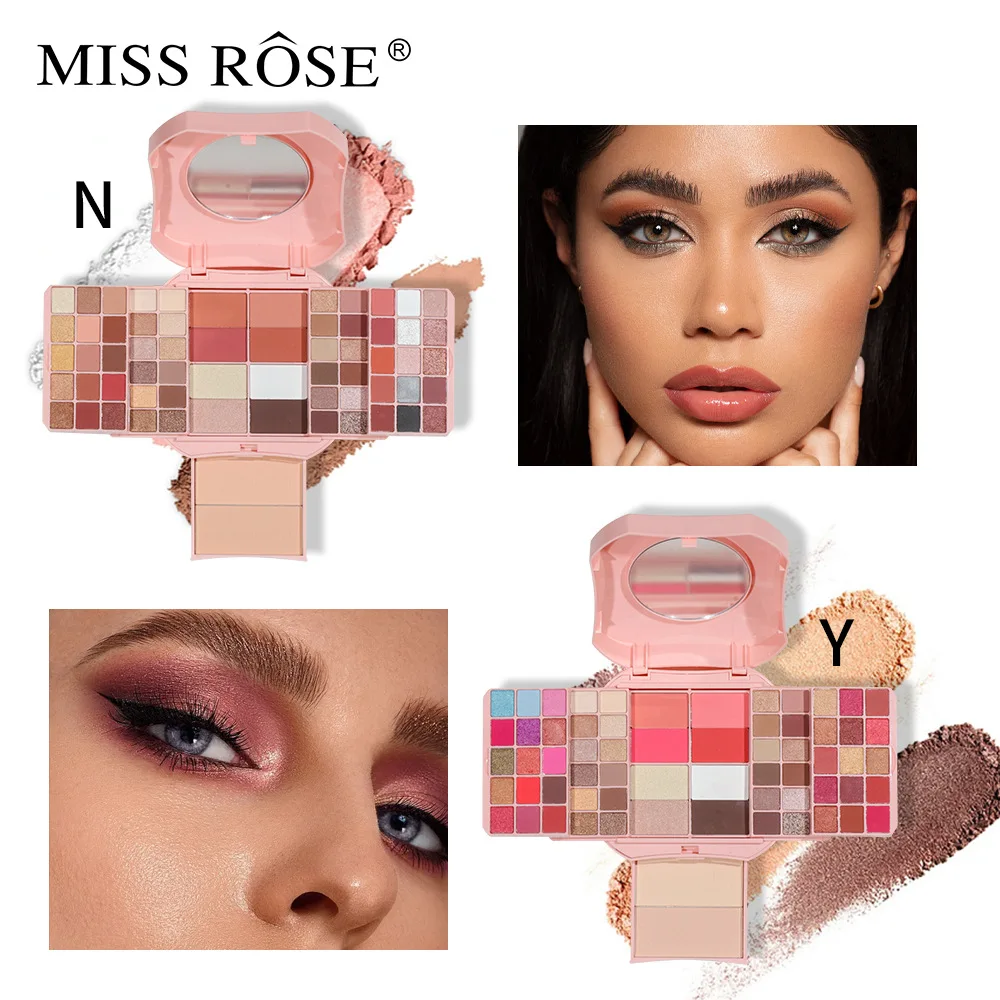 MISS ROSE Pro-Kit Complet de Maquillage Tout-en-un pour Femme, Ensembles Cadeaux, Ombre à Paupières, Eyeblogugger, Lipgloss, Eyeliner, Blush, Palette Brosse