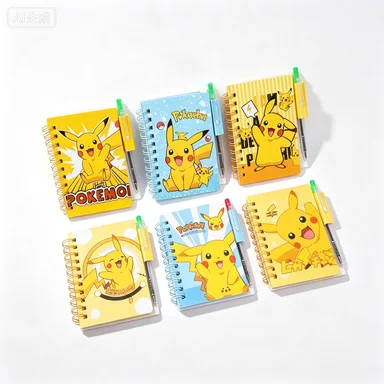 Pokémon small notebook with pen, portable journal, cute, school supplies, back-to-school gift, gift for friends, fun gift