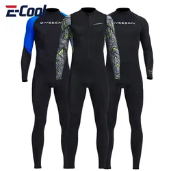 Thin Sunscreen Swimwear Surf Scuba Diving Suit UPF50+  Long Sleeve One Piece Wetsuit Men Underwater Snorkeling Swimsuit
