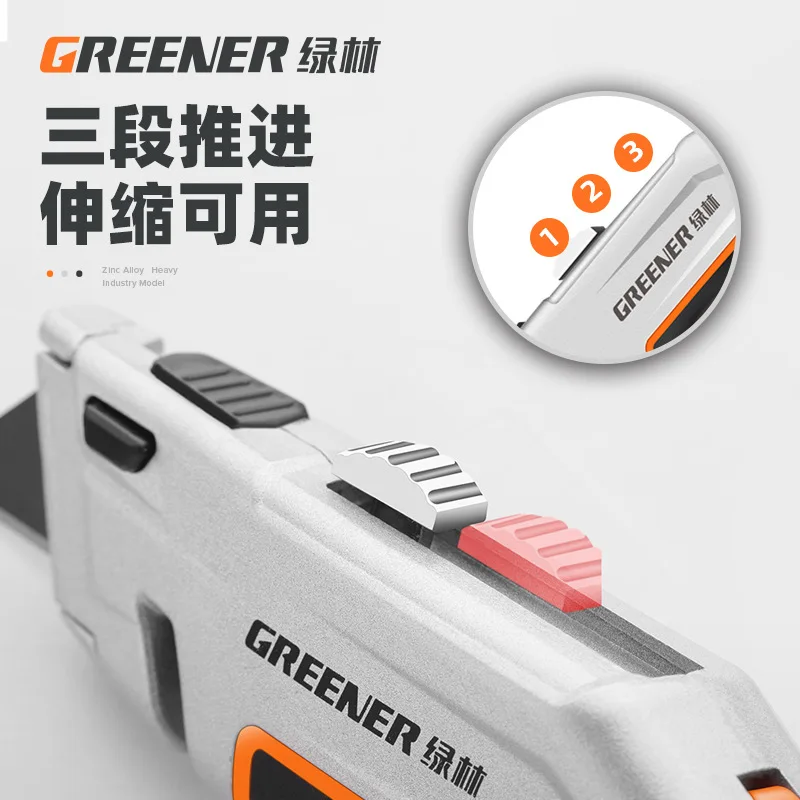 Greener Multifunction Folding Knife Portable Pocket Knife Electrician Utility Knife With 3pcs Blades Paper Cutter DIY Hand Tools