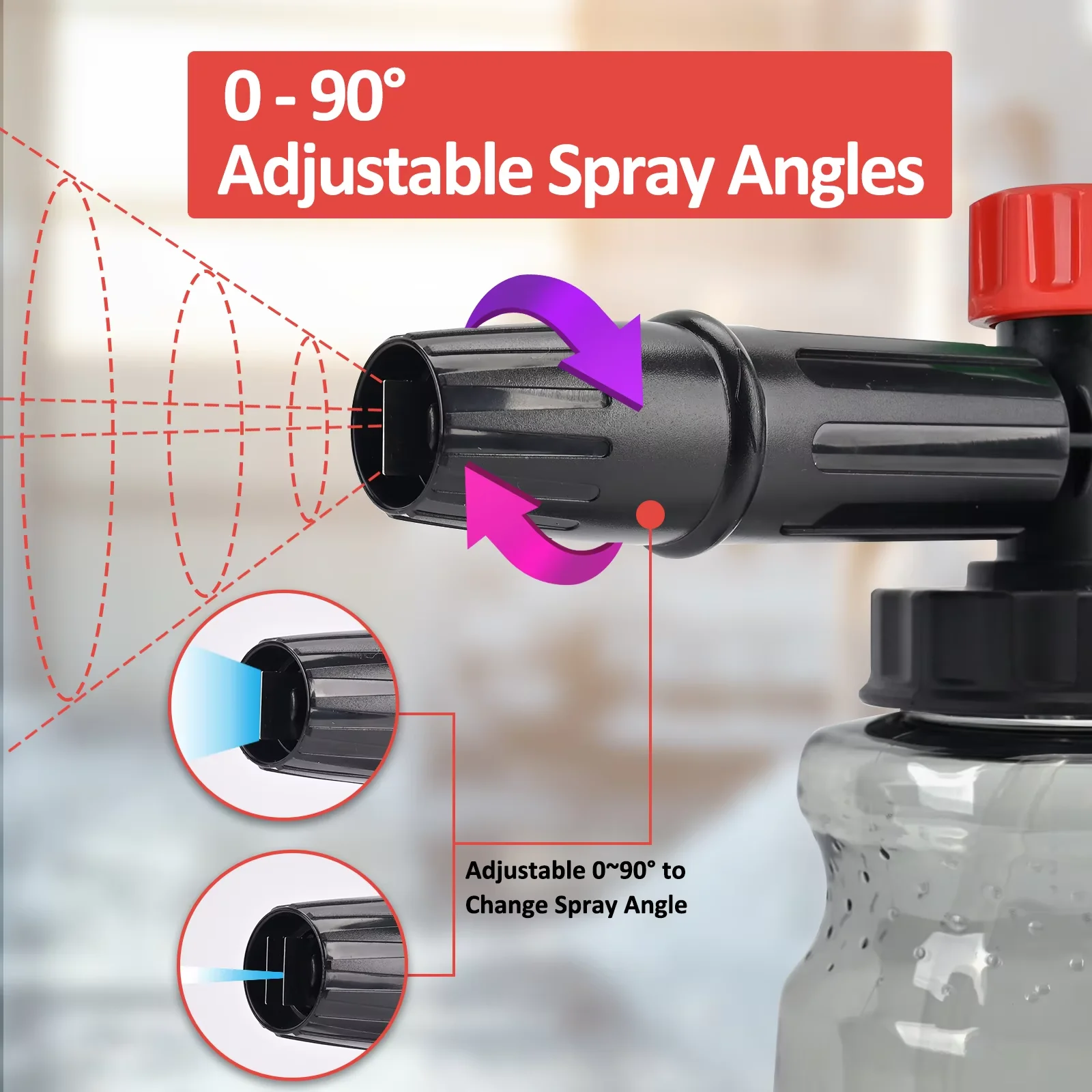 غسيل السيارات سنو فوم انس فوهة الرغوة رغوة مدفع رغوة مولد ل دايو المطرقة كارشر هوتر ماكيتا جهاز تنظيف يعمل بالضغط العالي